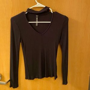 Black open front top